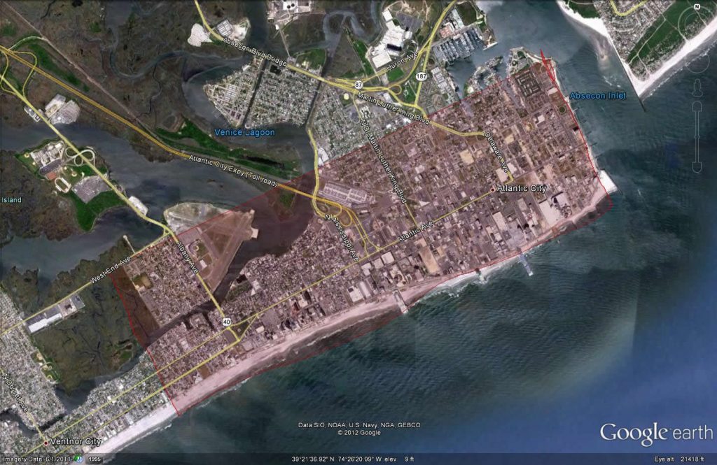 Atlantic City, New Jersey (NJ) - Archived Aerial Infrared Imagery